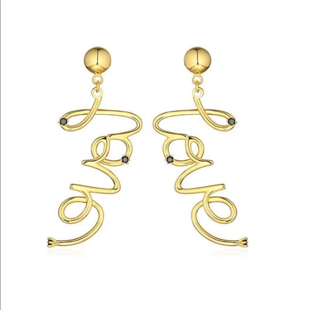 Drop Love Earrings - Picture 2 of 3